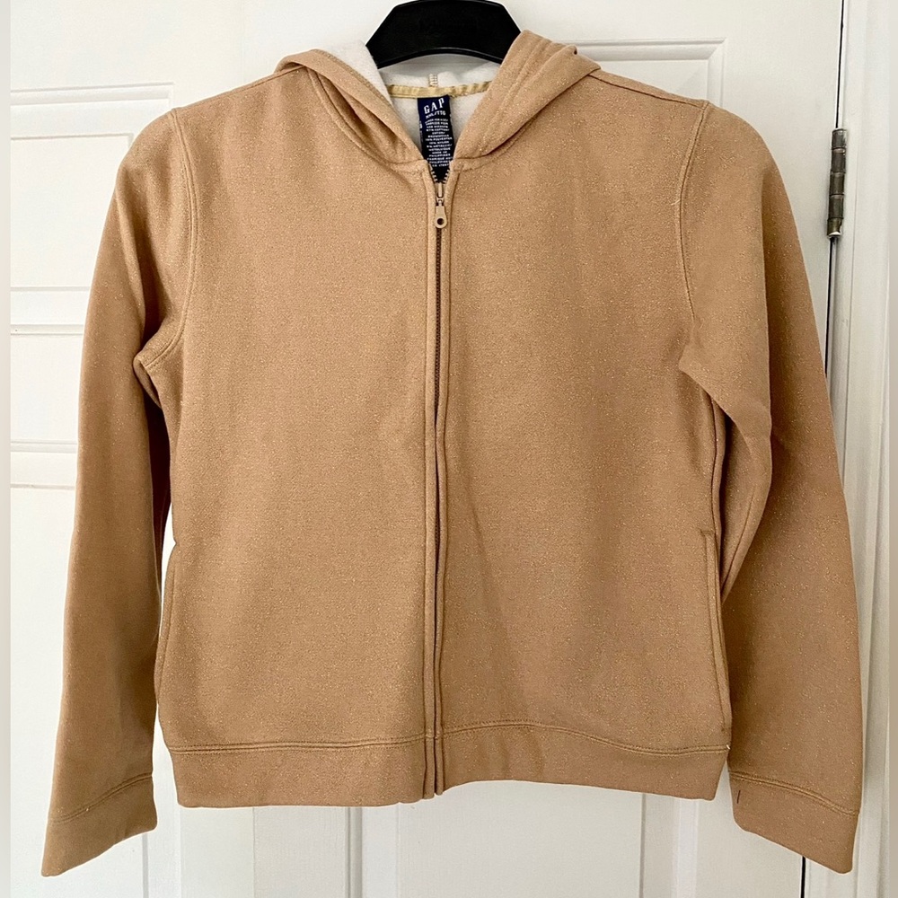Gap Gold Sparkle Zip-Up Hoodie (Youth)